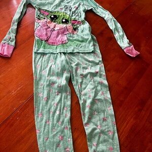 Star Wars Green and Pink Pajama Set Soft and Comfortable